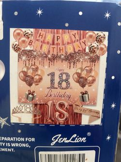 18th Birthday Party Decoration Kit