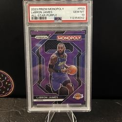 2023 Monopoly LeBron James All Star Purple PSA 10