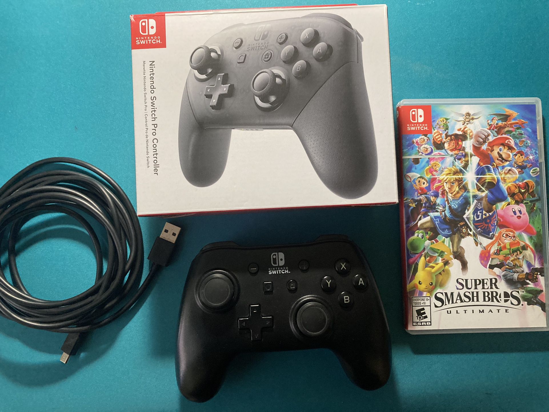 Nintendo Switch Game and Controllers
