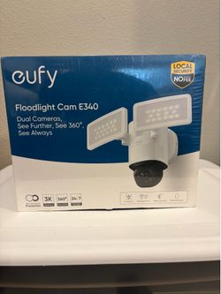 Eufy Security Dual-Lens 360° Coverage Floodlight Camera E340, Security Camera Outdoor