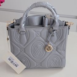 Brand New Valentino Orlandi Vegan Leather Handbag – Light Grey - MSRP $299