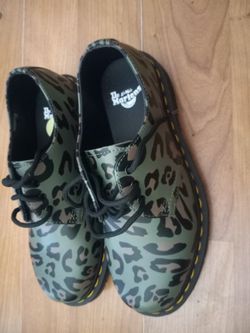 Womans Dr. Martens Leopard Print Oxfords