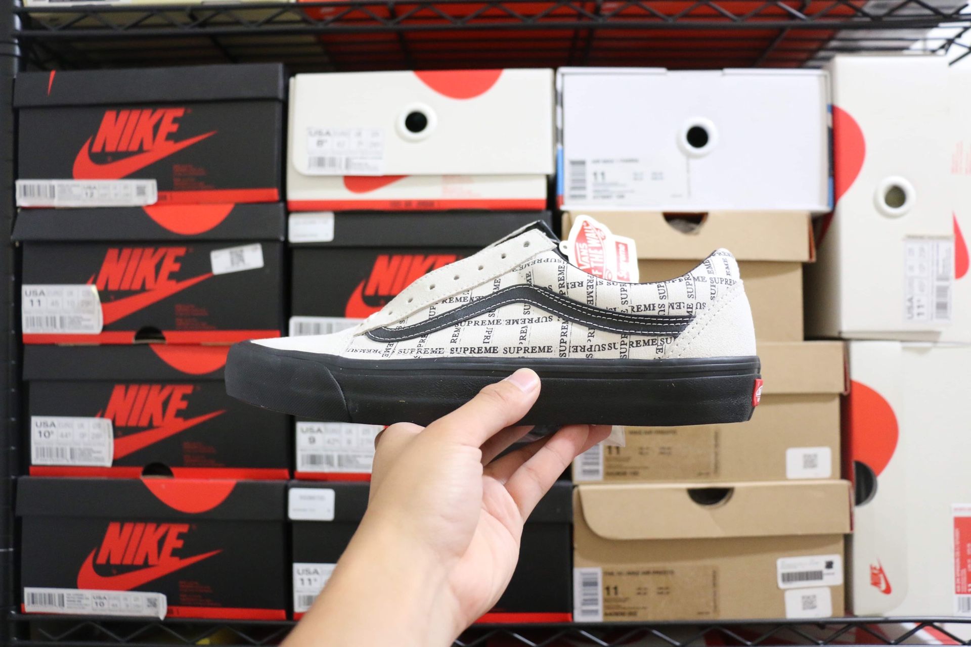 Supreme/Vans Old Skool Grid White size 11 for Sale in San Leandro