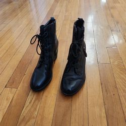 Earth Black Women's Boots Leather, Botas De Mujer De Piel.