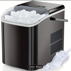 Ice Maker Countertop - Produces 9 Bullet Ice Cubes In 6 Minutes, 26 Pounds Of Ice In 24 Hours, Small Portable Self-cleaning Ice Maker Suitable For Hom