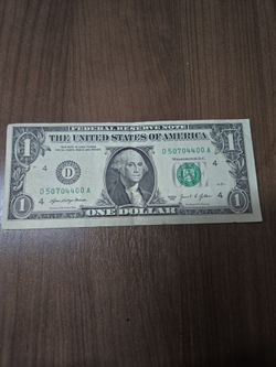 Binary serial number 1$ note Error note**