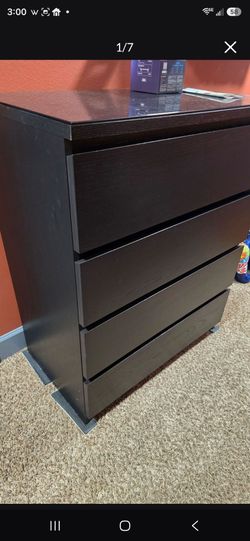 Ikea dresser glass top