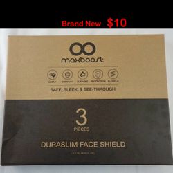Maxboost Duraslim Face Shield Protection Pack of 3, NEW IN BOX