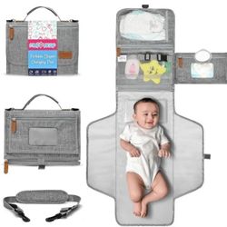 Muppykap Portable Changing Pad w/Shoulder Strap Detachable Travel Size 27"x22"