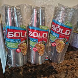 Plastic Clear Cups $15.00 for all 3 packages