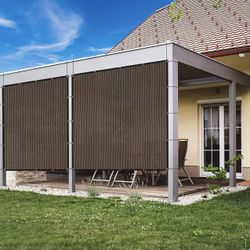 VICLLAX 90% Shade Fabric Sun Shade Cloth Privacy Screen with Grommets for Patio Garden Pergola Cover Canopy Carport 10x10 FT, Mocha