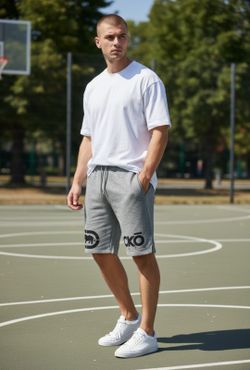 Ecko Unltd Size L Graphic Gray Logo Drawstring Four Pockets Street Wear Shorts Excellent Condition. The shorts in the image are Ecko Unltd. Men's Rawt