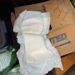 Adult diaper briefs and cleanser