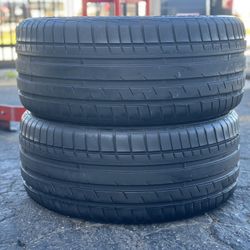 PAIR OF TIRE 255 40 19 CONTINENTAL 85% LIFE