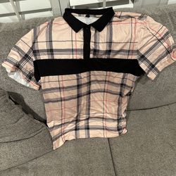Mens Plaid Polo Size XXL