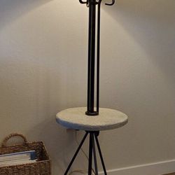 Antique Lamp Wit Stone Table