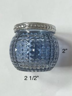 Glass Bubble Candal Holders 4ct