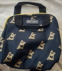 Cute Betsey Johnson Frenchie Bull Dog Insolated Lunch bag, purse