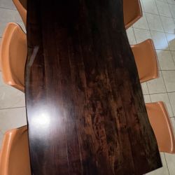 Dining Tree trunk tables And Chair 