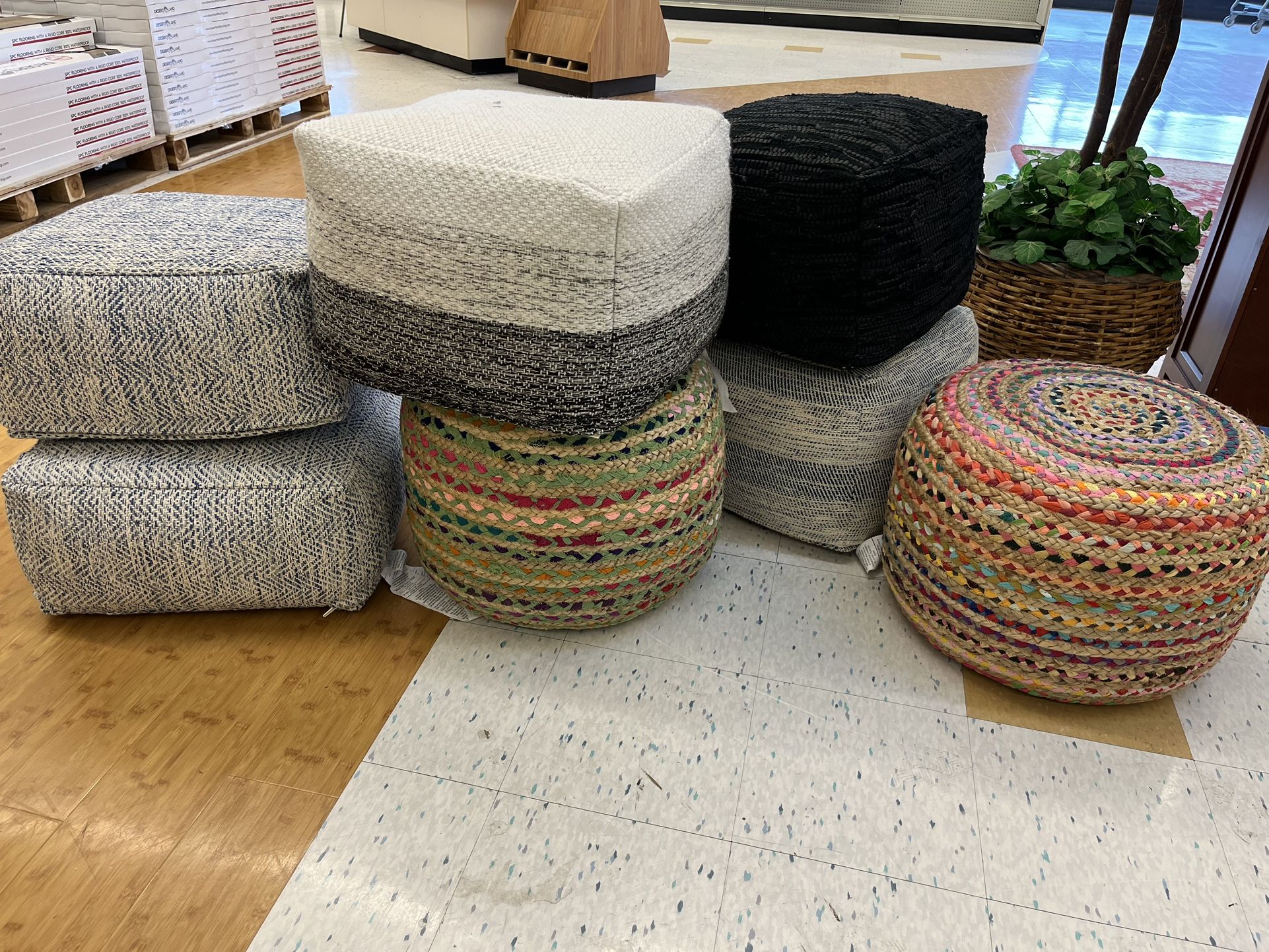 Assorted Brand New Poufs