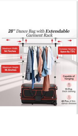 28" Dance Bag with Garment Rack  *Brand New*
