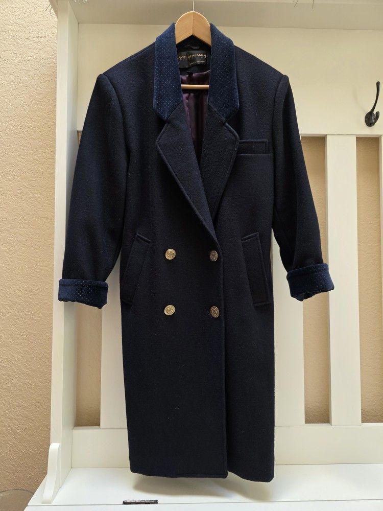 David Benjamin Women's Wool Peacoat