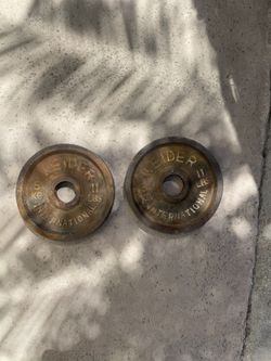 Two 11lb (pound) Old School Weider Weights