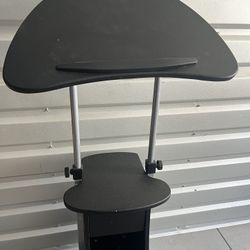 Sit& Stand Adjustable/Rolling Instructor Table With Storage At