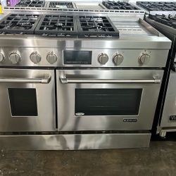 JENN AIR 48”WIDE ALL GAS RANGE STOVE STAINLESS STEEL 