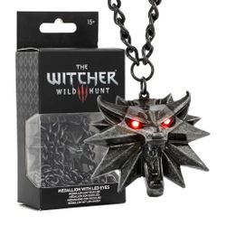 The Witcher Wolf School Silver-Tone Medallion Necklace