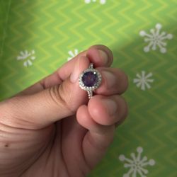 Amethyst Stirling Silver Ring 
