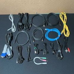 Miscellaneous Cords and Cables Bundle, Electronic Cords and Cables for All Kinds of Electronics, Chargers, Power Cords, HDMI, DisplayPort, USB-C, ALL 