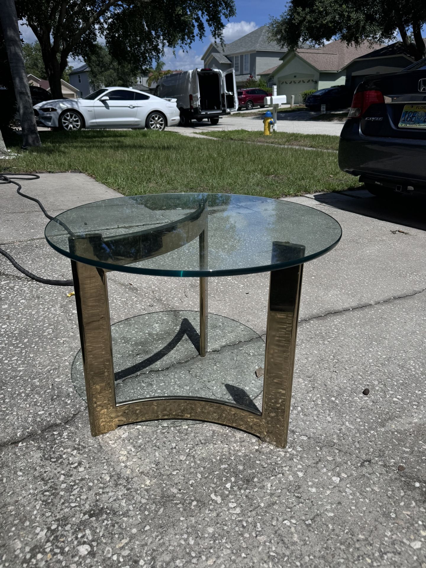 Glass Side Table