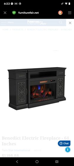 Ashley electric fireplace with remote control