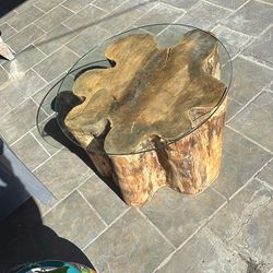 Wood Trunk Coffee Table