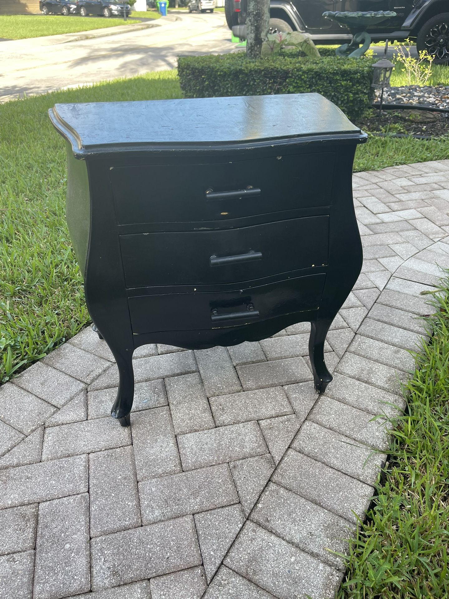 Small Black Dresser Side Table 3 Drawers Great Project