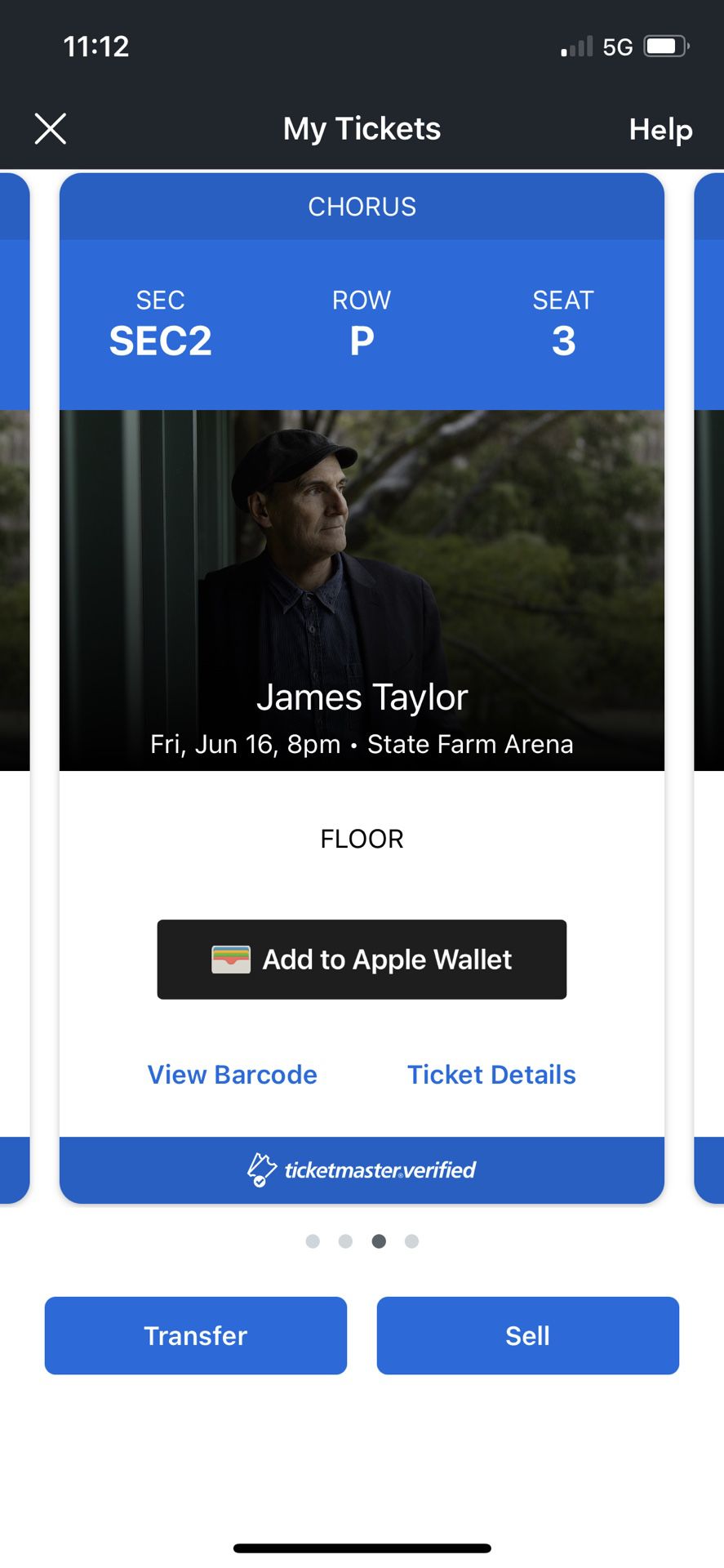 James Taylor Tickets -June 16th 8:00pm Philips Arena 