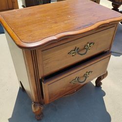 Vintage Wood Nightstand 
