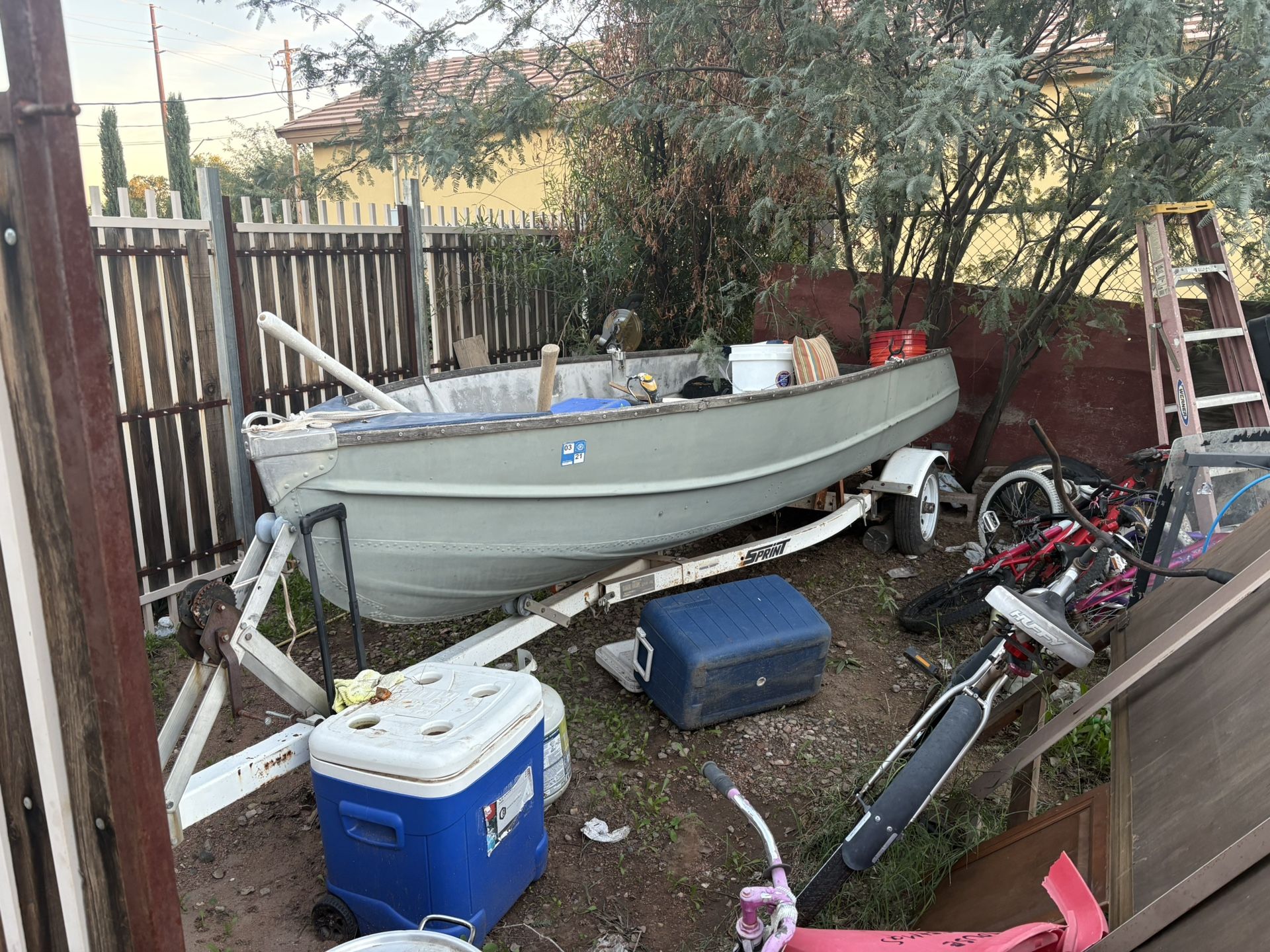 Aluminum Boat On Trailer