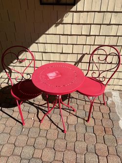 Red Antique Table