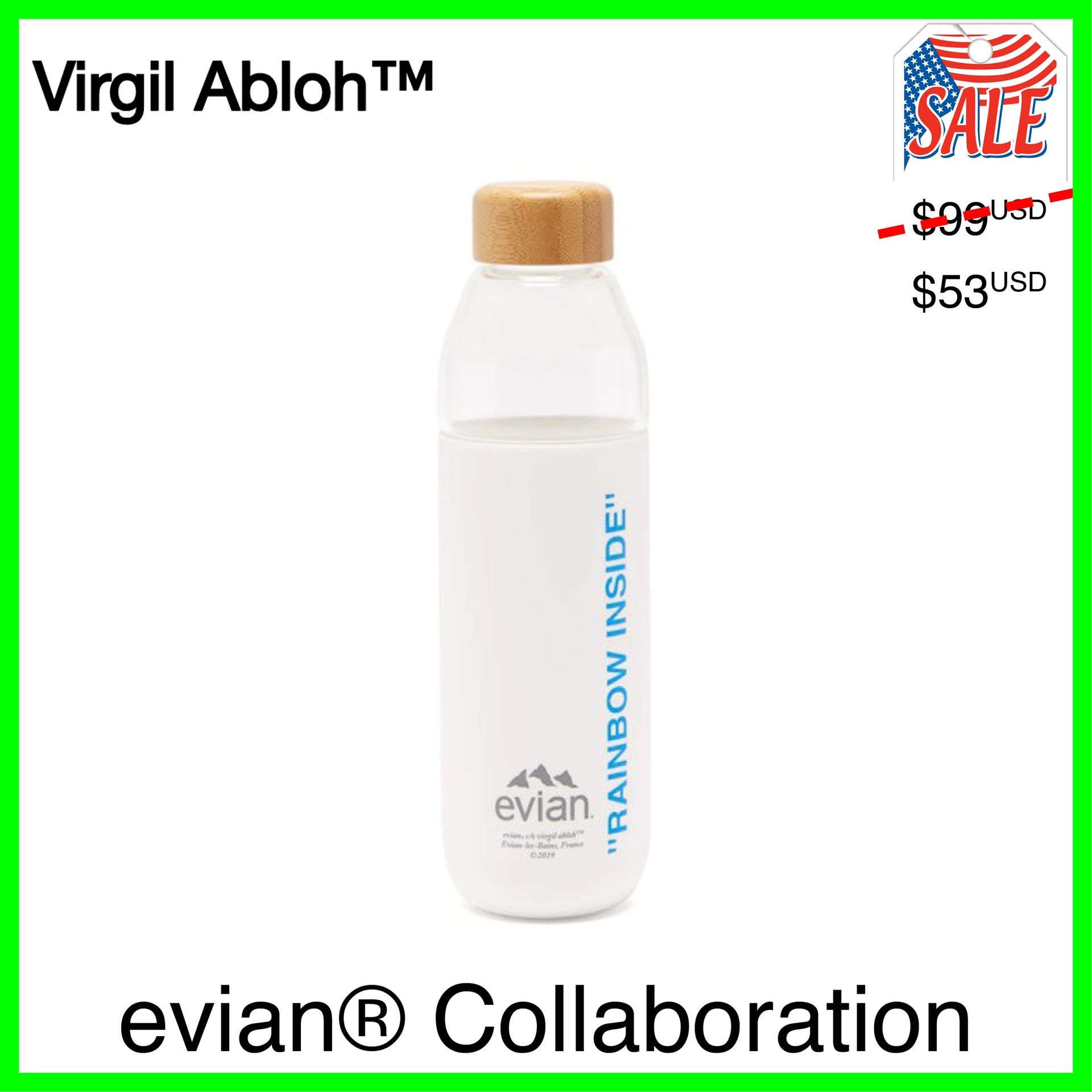 Virgil Abloh collab with Evian water