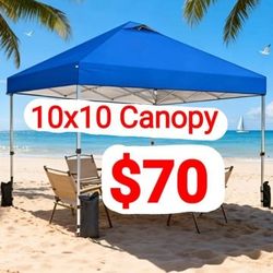 10x10 Pop Up Canopy Heavy Frame - BLUE 