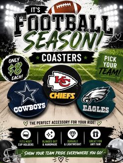 Custom NFL coasters