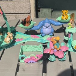 94’ Mattel, jungle babies, playset and accessories