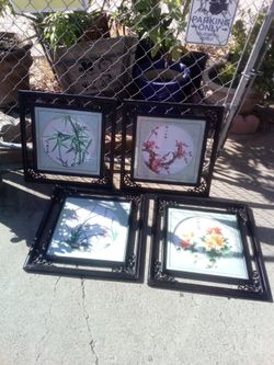 Beautiful hands embroidery art collection picture and nice frame too