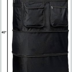 40" Black Rolling Wheeled Duffle Bag Spinner Suitcase Luggage - 6 Wheels