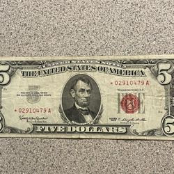 Billete Sello Rojo Con Estrella ⭐️