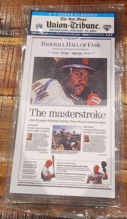 Tony Gwynn San Diego Padres 2007 Union Tribune Classic Cover Card w/Stand