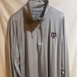 Texas A&M 1/4 Zip Pullover Men’s XL Gray Aggies Quarter Zip Shirt Used Good Condition $25 Meet Up In Irving @dfwgoods
