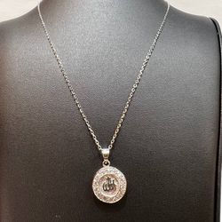 18k white gold Allah Islam Pendant with chain